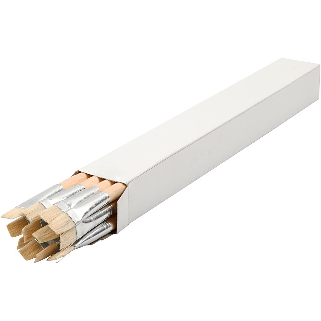 Nature Line Pinsel, Nr. 14, L 32 cm, B 12 mm, langer Griff, 12 Stk/ 1 Pck [HOB-10514]