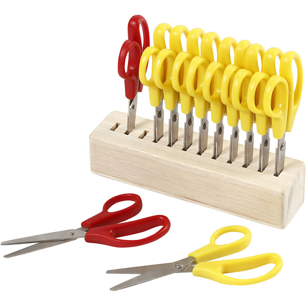 Kinderschere, L 12,5 cm, Rund, 12 Stk/ 1 Pck [HOB-11190]