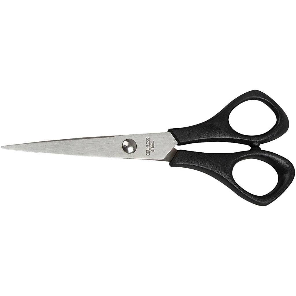 School Scissors, L: 14 cm, pointed, right