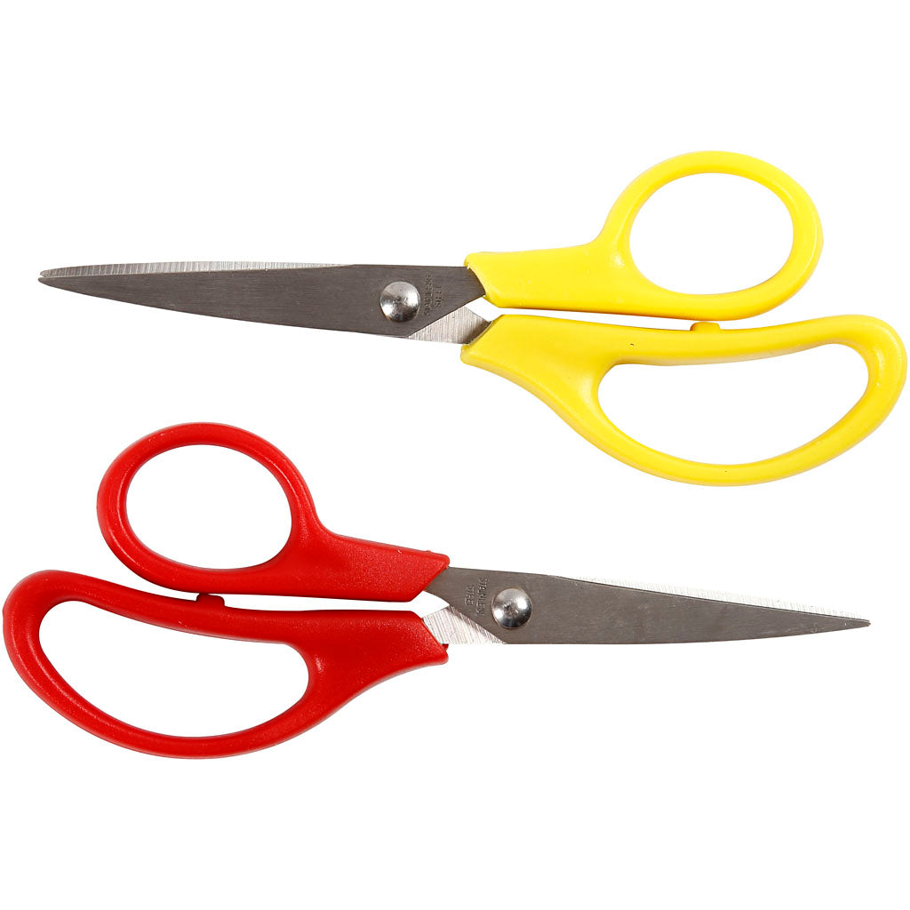 Kids Scissors, L: 12,5 cm, pointed, both left and right, 12 pc