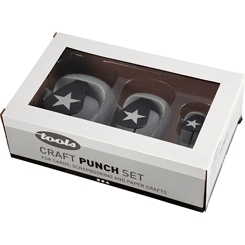 Stanzer-Set, Stern, Größe 25+49+75 mm, 3 Stk/ 1 Pck [HOB-11288]