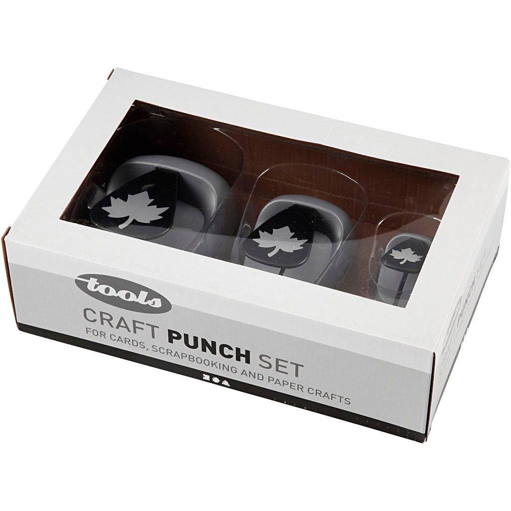 Stanzer-Set, Ahornblatt, Größe 25+49+75 mm, 3 Stk/ 1 Pck [HOB-112920]