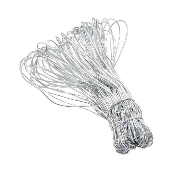 Dekogummi Metallisch Silber - 35.5cm (50 Stück) [14MS]
