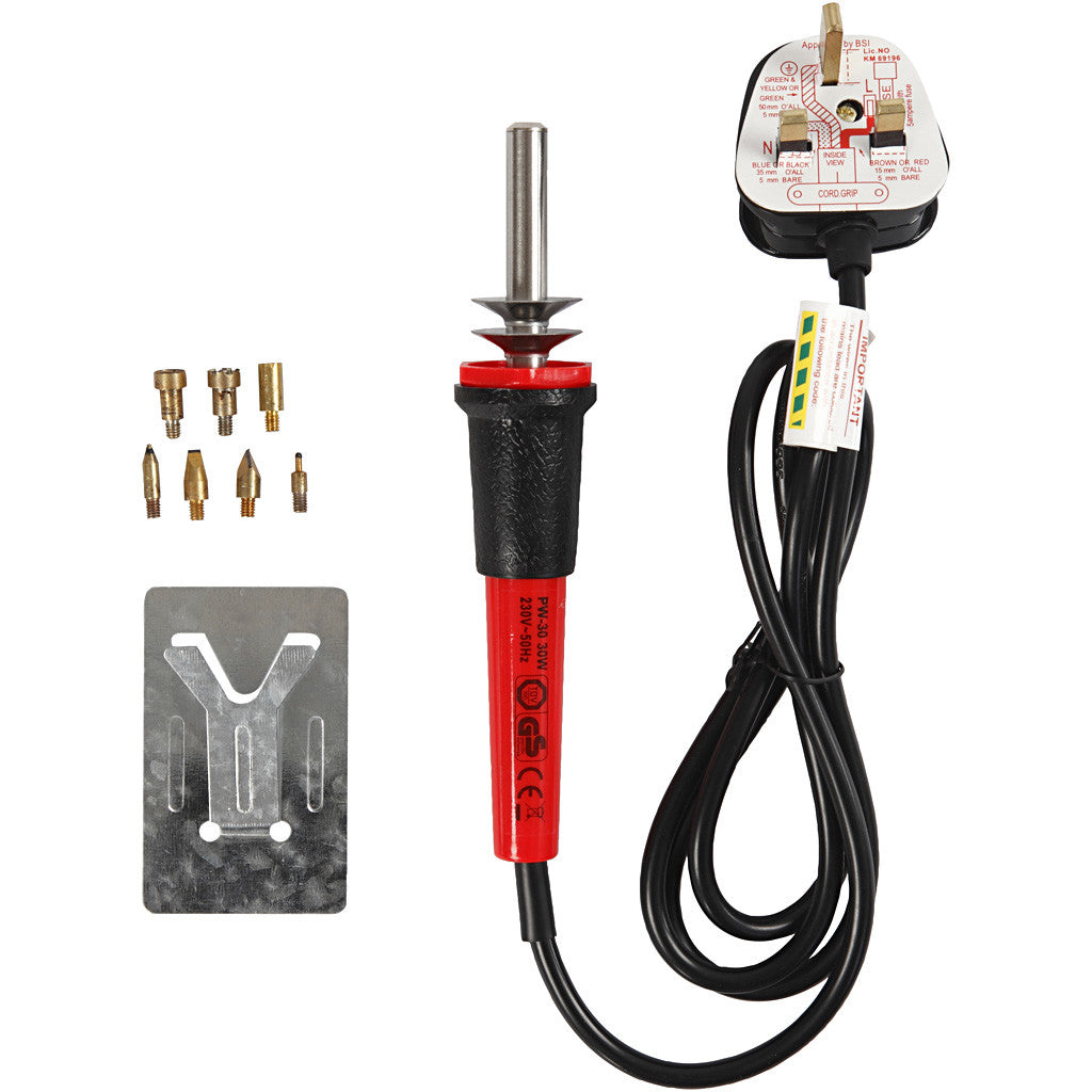 Brennmalstift, Größe 19x3 cm, UK, Schwarz, Rot, 1 Stk [HOB-15133]