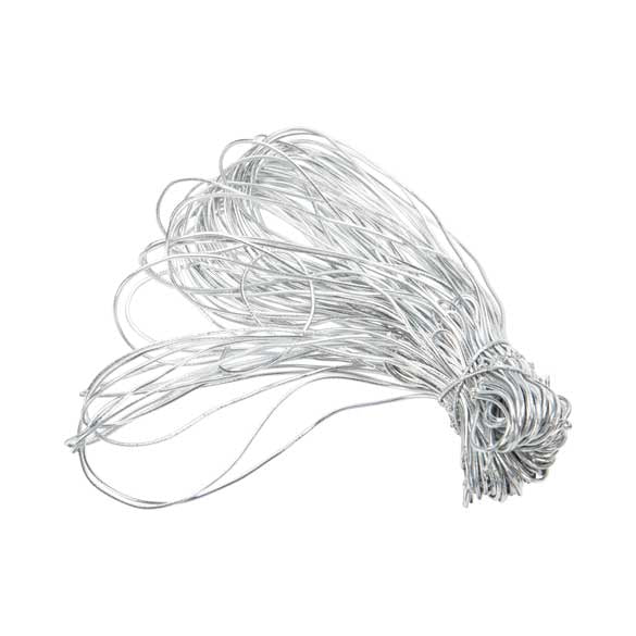 Dekogummi Metallisch Silber - 40.5cm (50 Stück) [16MS]
