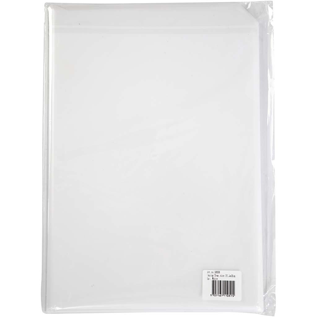 Farbtablett, T 1,5 cm, Größe 25x34 cm, Weiß, 1 Stk [HOB-10336]