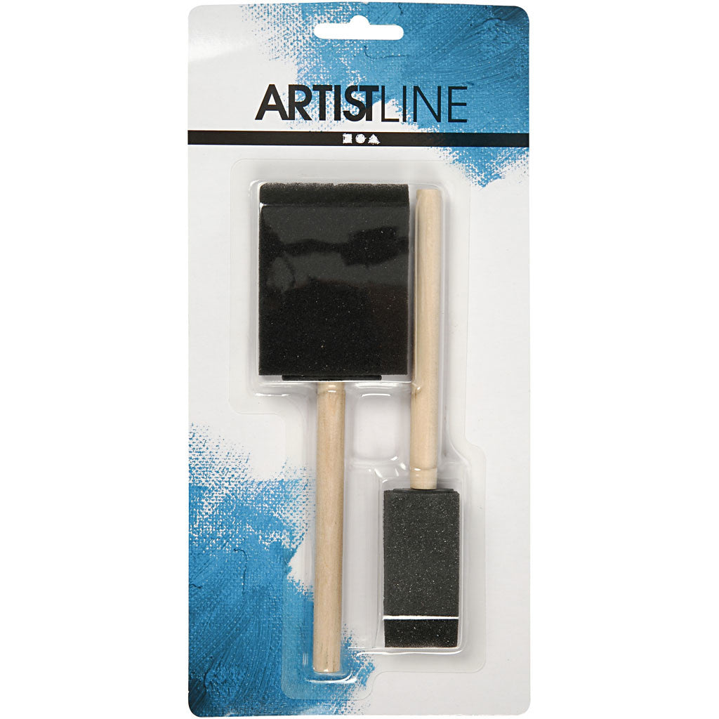 Schwammpinsel, L 15,5-16 cm, B 25+50 mm, 2 Stk/ 1 Pck [HOB-10447]