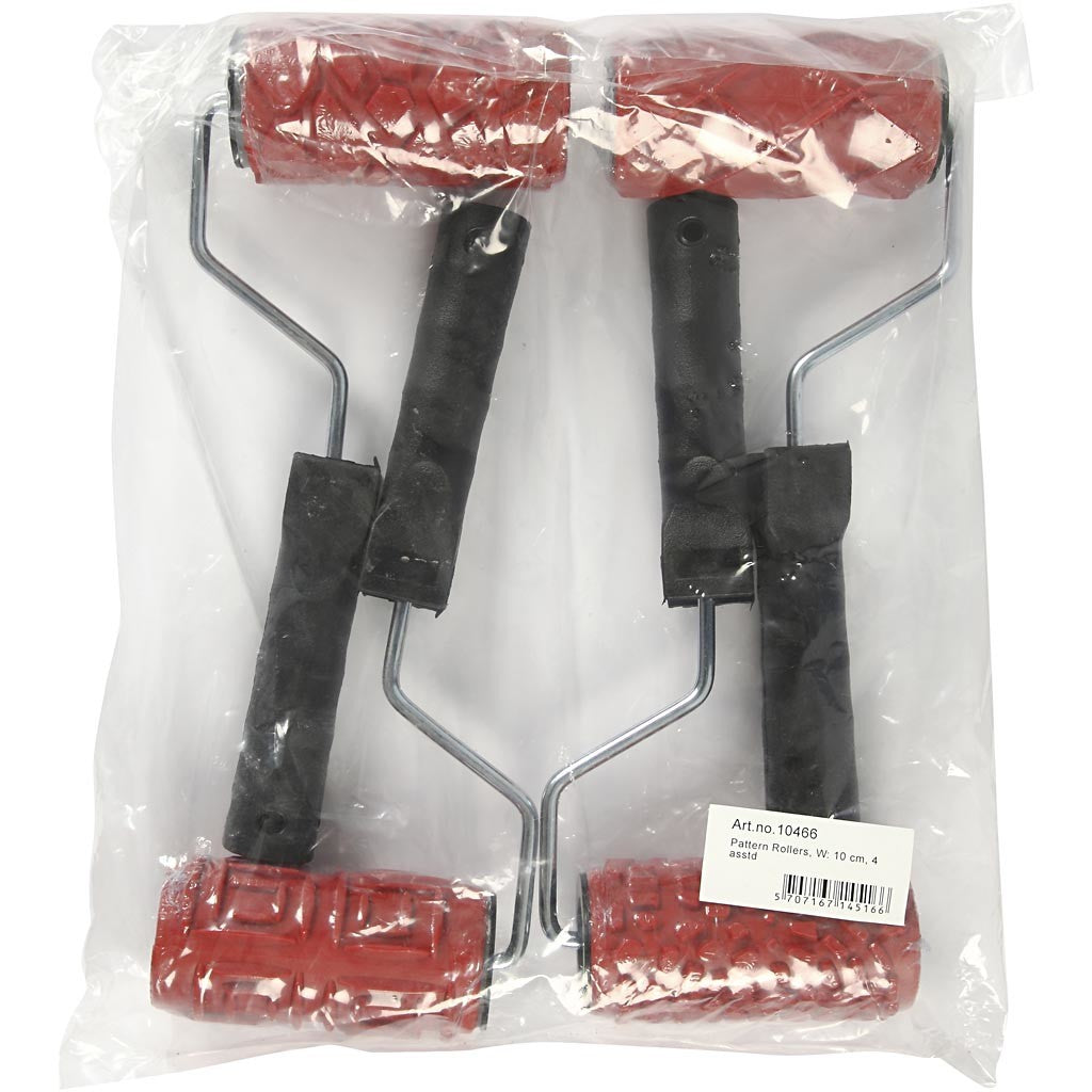 Musterwalzen, B 10 cm, 4 Stk/ 1 Pck [HOB-10466]