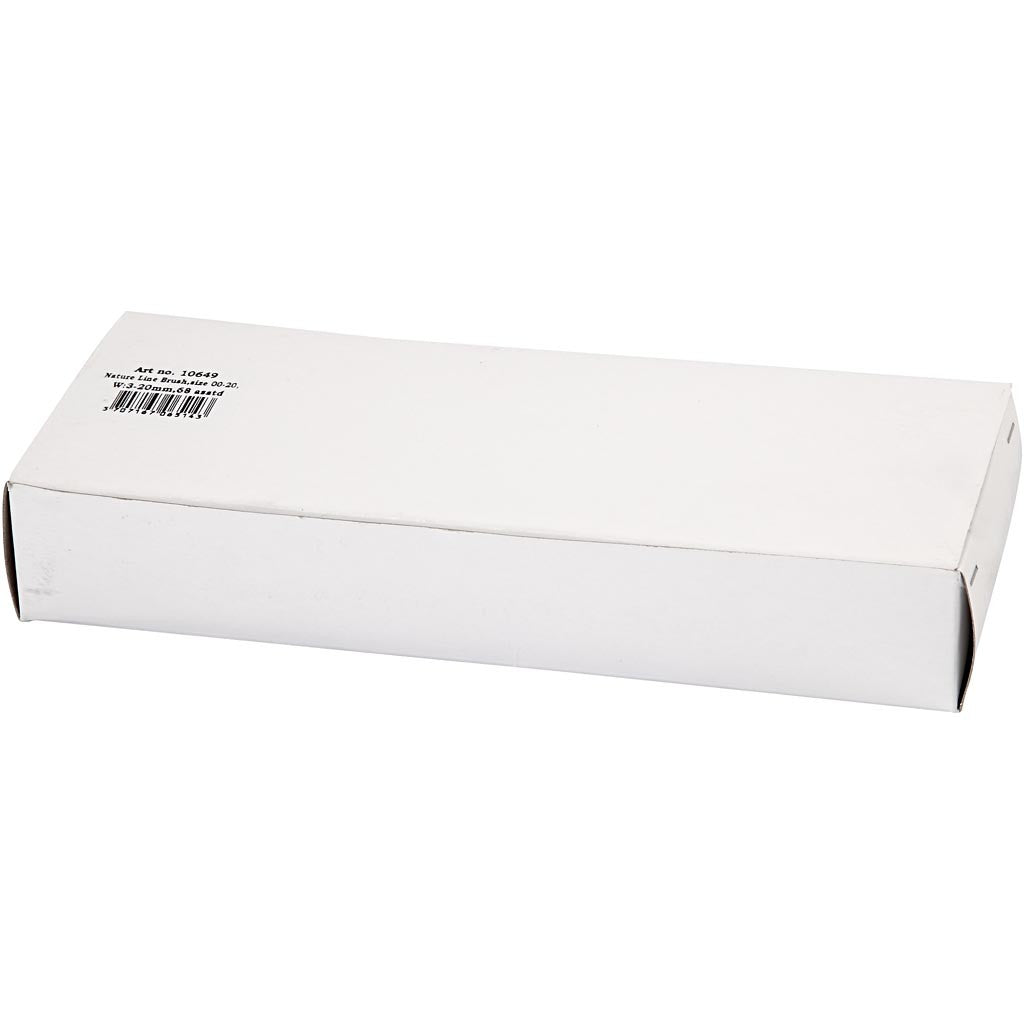 Nature Line Pinsel, Nr. 00+0+1+2+4+12+14+20, L 18-22 cm, B 3-20 mm, Flach, 68 Stk/ 1 Pck [HOB-10649]
