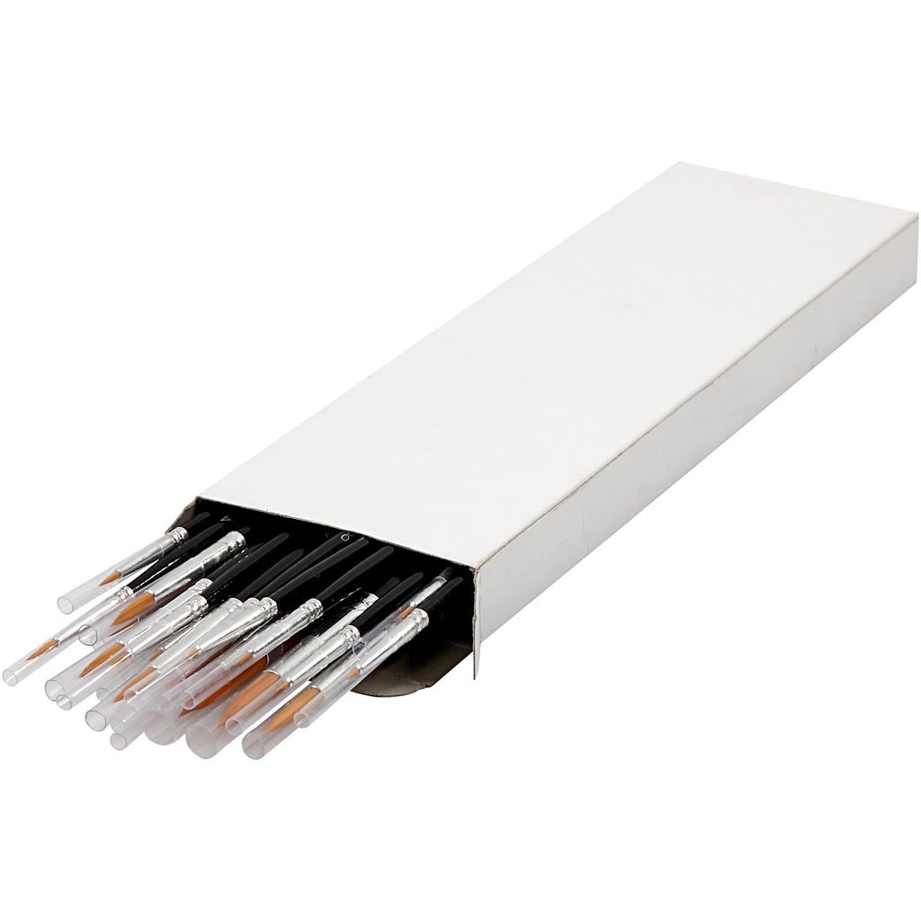 Gold Line Pinsel, Nr. 0+1+2+4+8+12+18+22, L 17-21,5 cm, B 1-7 mm, rund, 36 Stk/ 1 Pck [HOB-10749]