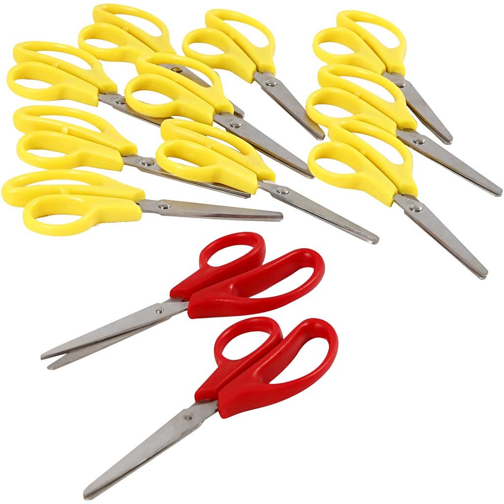 Kinderscheren, L 12,5 cm, Rund, für Rechts- und Linkshänder , 12 Stk/ 1 Pck [HOB-11220]