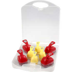 Motivstanzer, Alltagsmotive, Größe 15+23 mm, 2x4 Stk/ 1 Pck [HOB-11269]