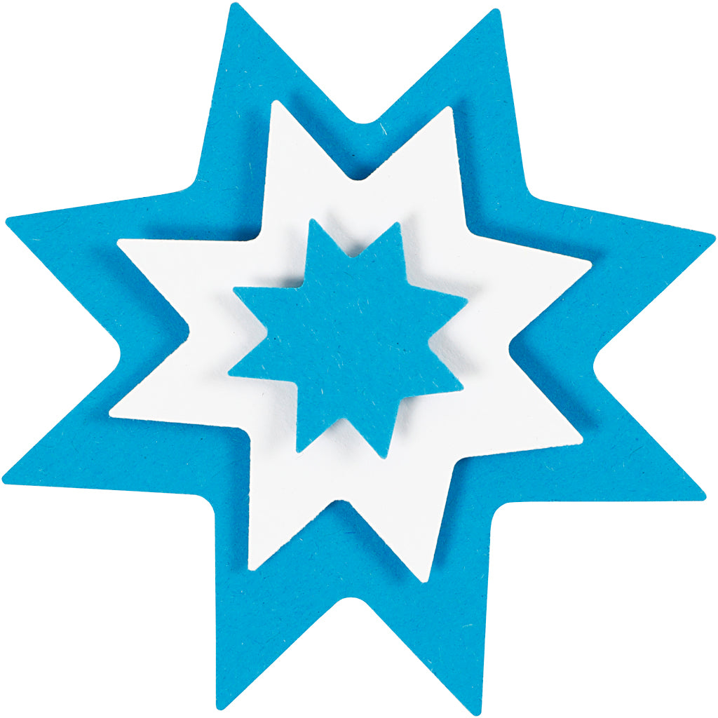 Stanzer-Set, Stern, grafisch, Größe 25+50+75 mm, 3 Stk/ 1 Pck [HOB-112781]