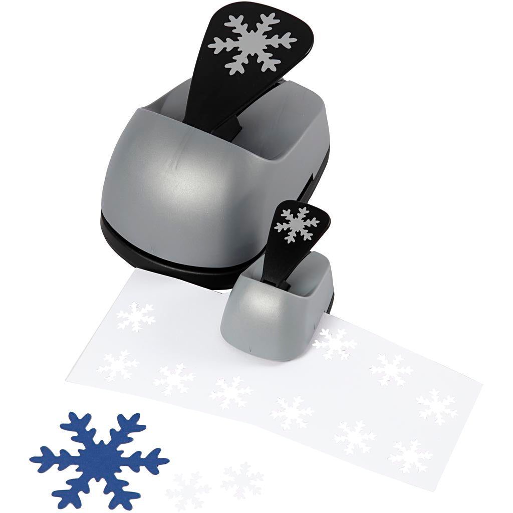 Stanzer-Set, Schneeflocke, Größe 25+49+75 mm, 3 Stk/ 1 Pck [HOB-112960]