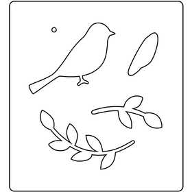 Stanzformen, Vogel, Größe 14x15,25 cm, Dicke 15 mm, 1 Stk [HOB-117491]