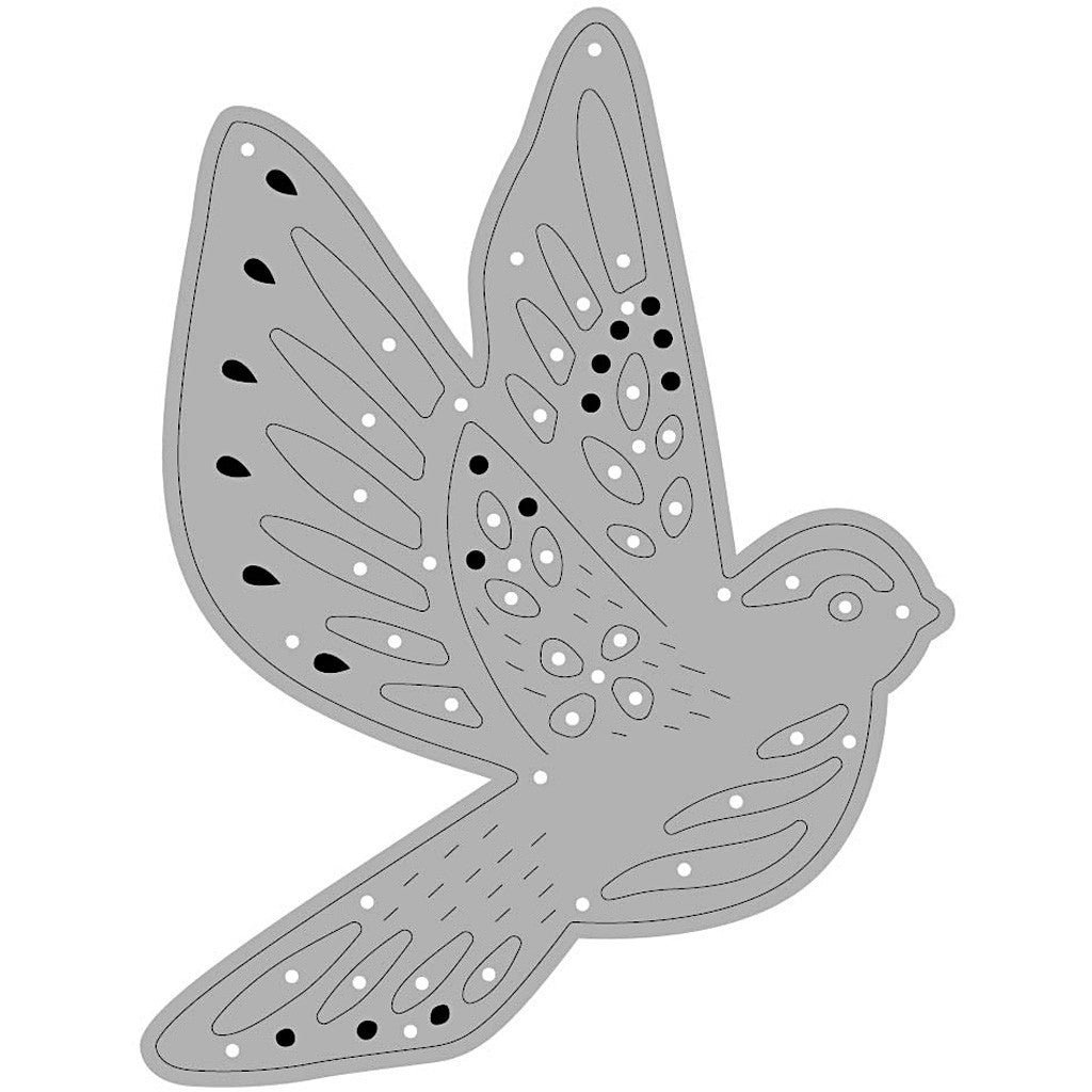 Stanz- und Prägeformen, Vogel, Größe 5,6x6 cm, 1 Stk [HOB-11788]