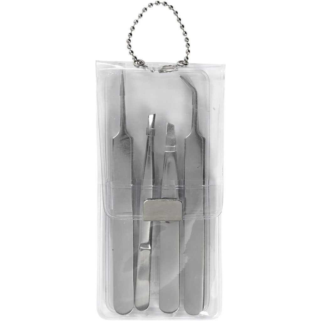 Pinzetten-Set, L 9-12 cm, 4 Stk/ 1 Pck [HOB-13066]