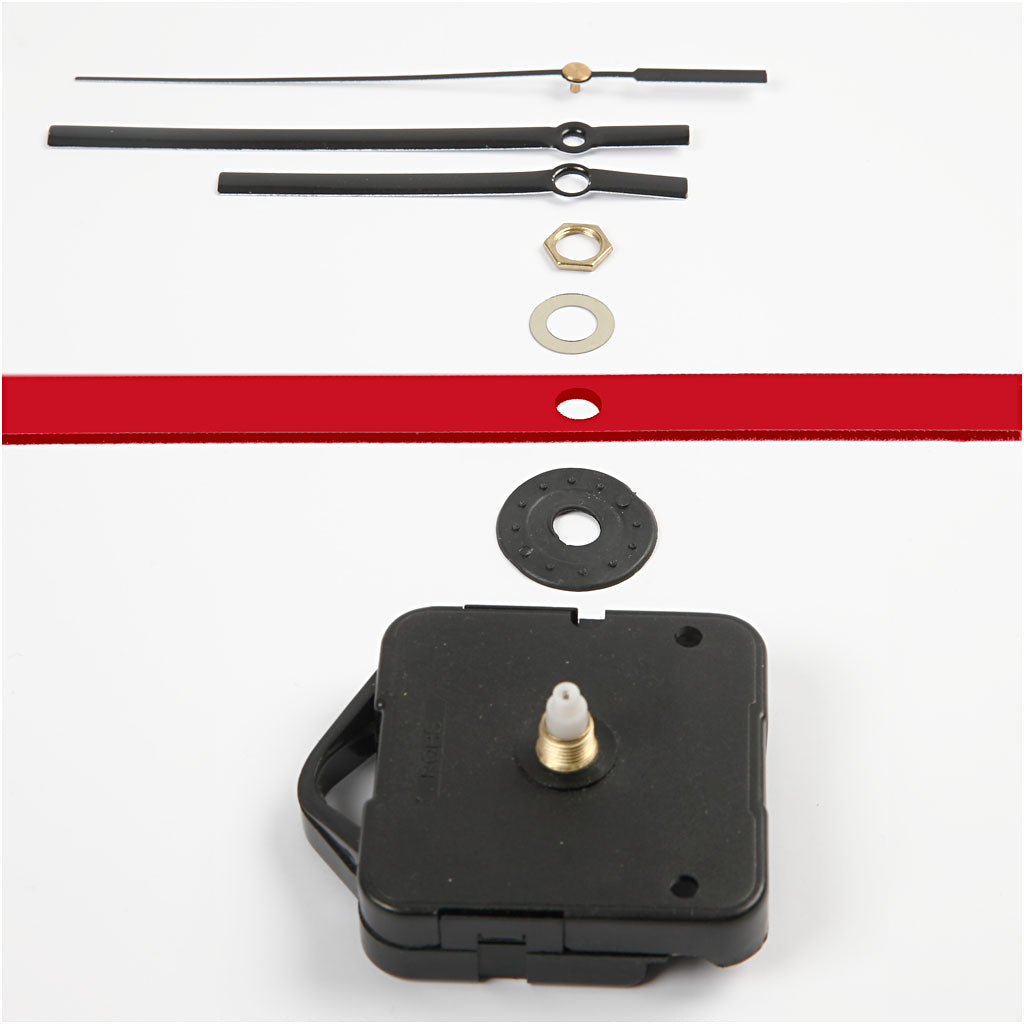 Uhrenteile und Federn, Plattenstärke max. 3mm, Schwarz, 1 Set [HOB-131240]