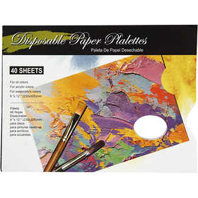 Abreiß-Palette, L 31 cm, B 23 cm, Weiß, 1 Stk [HOB-13137]