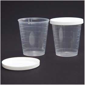 Mini-Becher mit Deckel, 30 ml, 75 Stk/ 1 Pck [HOB-13172]