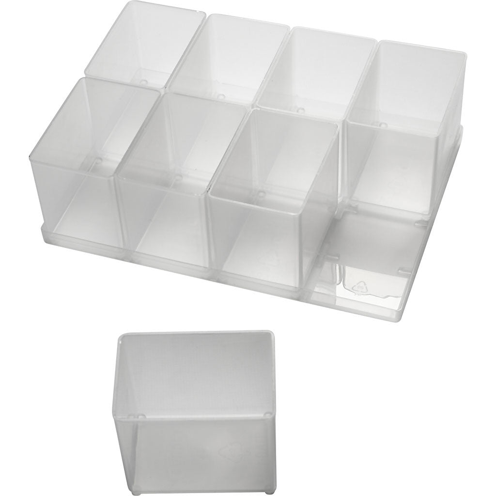 Einsetz-Box, Nr. BA8-1, H 80 mm, Größe 79x55 mm, 8 Stk/ 1 Pck [HOB-13415]