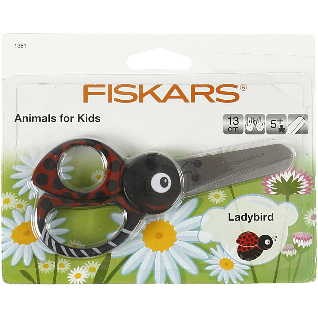 Fiskars Kinderschere mit Tiermotiv, Marienkäfer, L 13 cm, 1 Stk [HOB-1381]