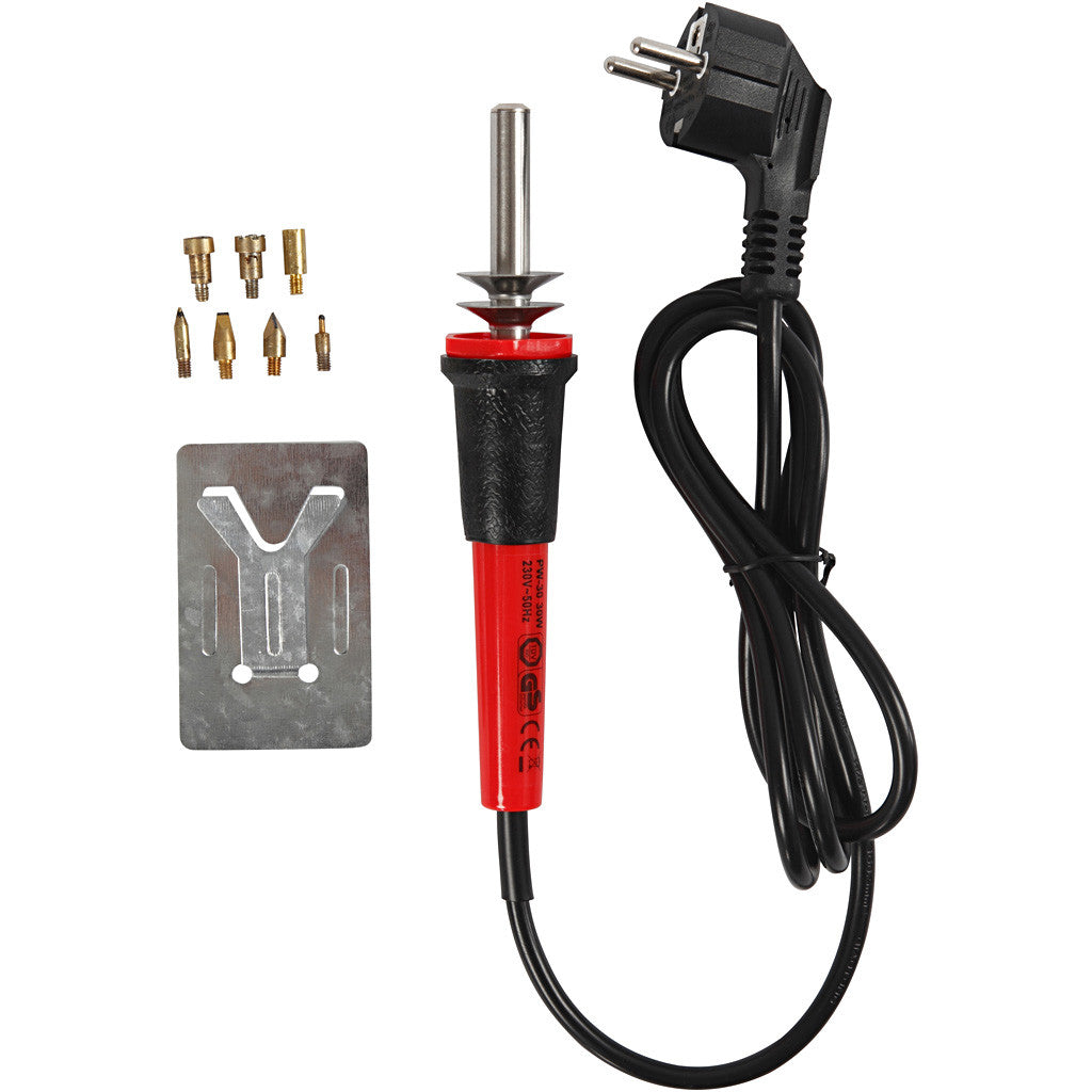 Brennmalstift, Größe 19x3 cm, EU, Schwarz, Rot, 1 Stk [HOB-15131]