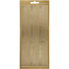 Sticker, Bordüren, Blatt 10x23 cm, Gold, 1 Bl. [HOB-170047]