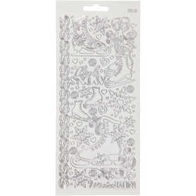 Sticker, Schlittschuhe, Blatt 10x23 cm, 1 Bl. [HOB-170143]