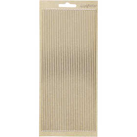 Sticker, Bordüren, Blatt 10x23 cm, Gold, 1 Bl. [HOB-170171]