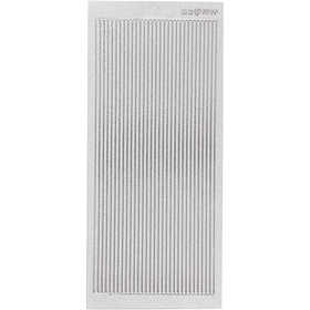 Sticker, Bordüren, Blatt 10x23 cm, Silber, 1 Bl. [HOB-170172]