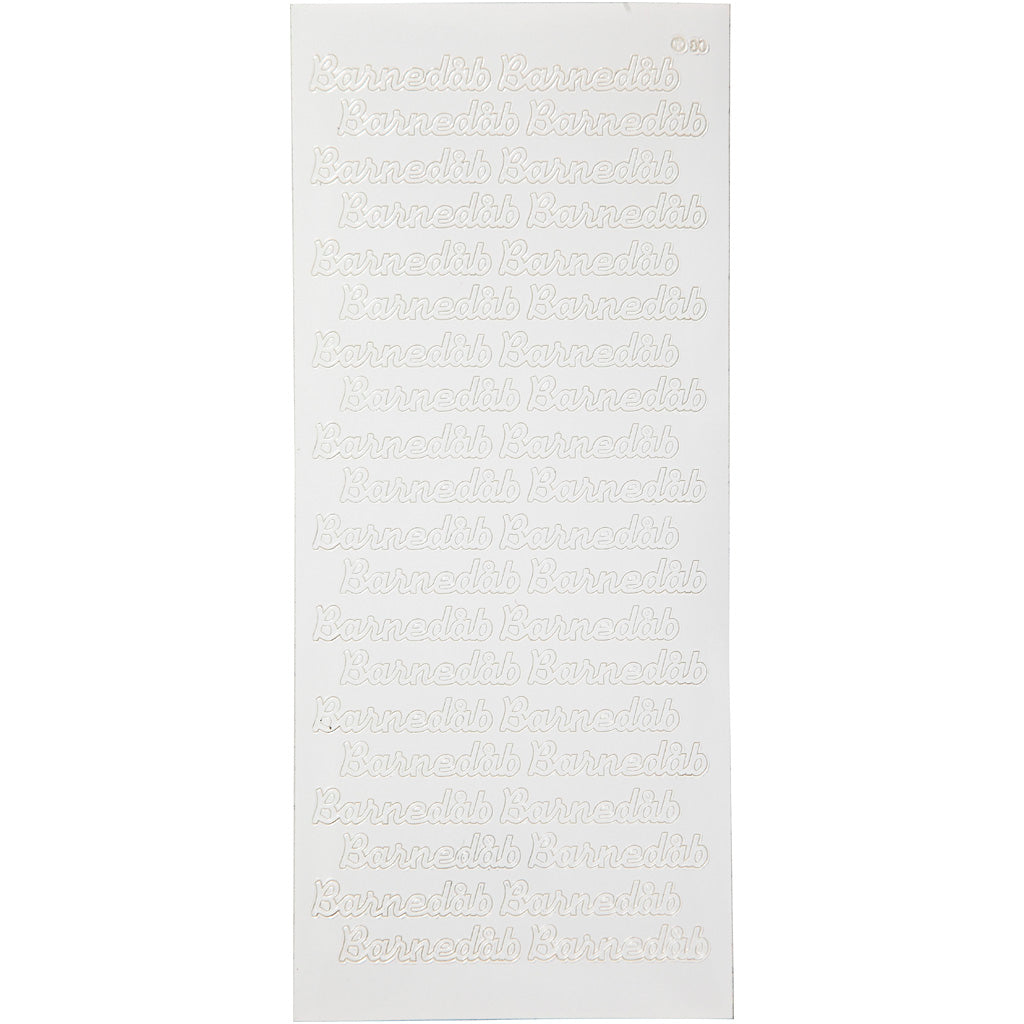 Sticker, Blatt 10x23 cm, Weiß, 1 Bl. [HOB-170273]