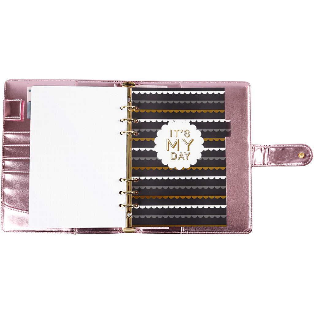 Kalender/Planer, Größe 19x23,5x4 cm, Ringbuchformat, Rosa, 1 Stk [HOB-192648]