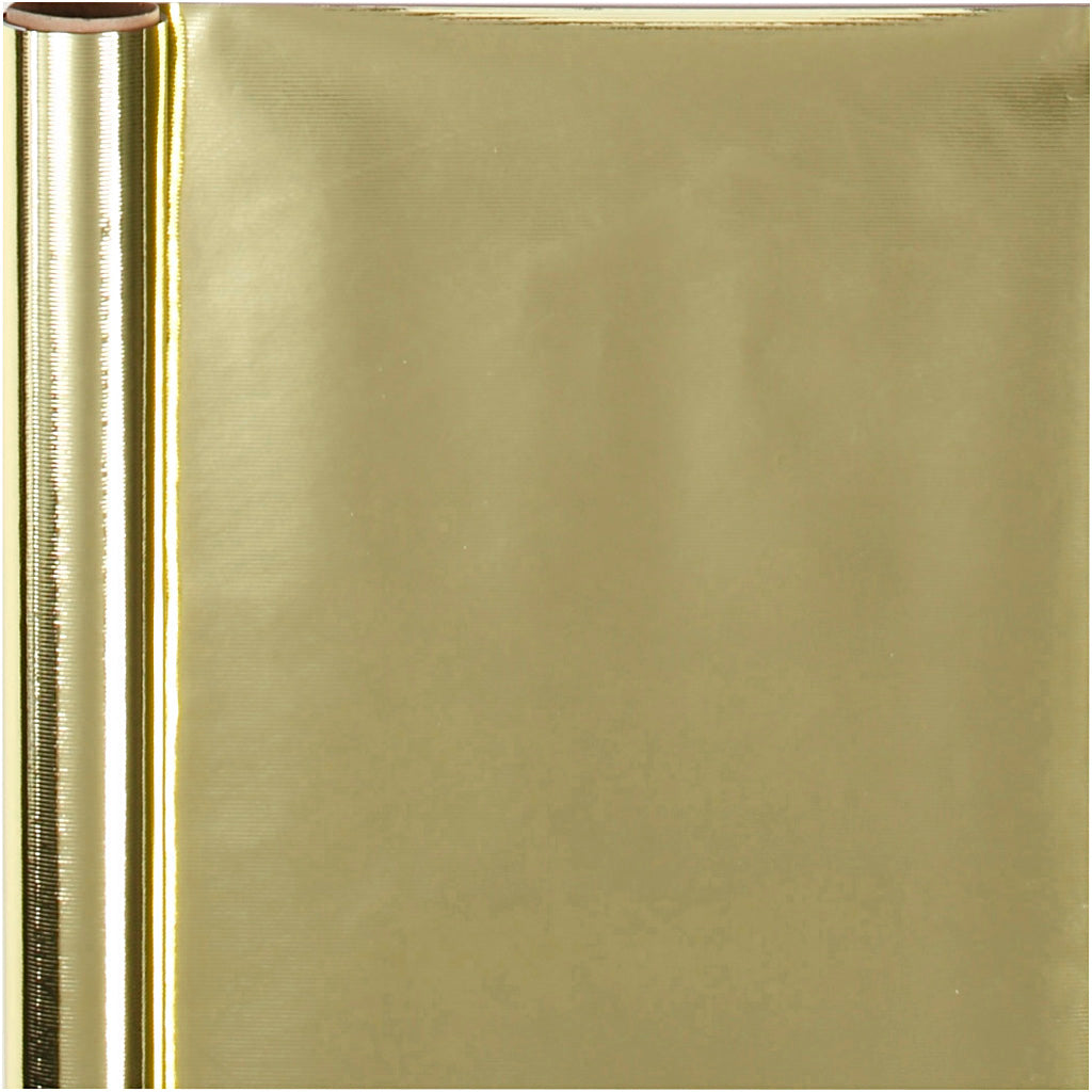 Geschenkpapier, B 50 cm, 65 g, Gold, 100 m/ 1 Rolle [HOB-19989]