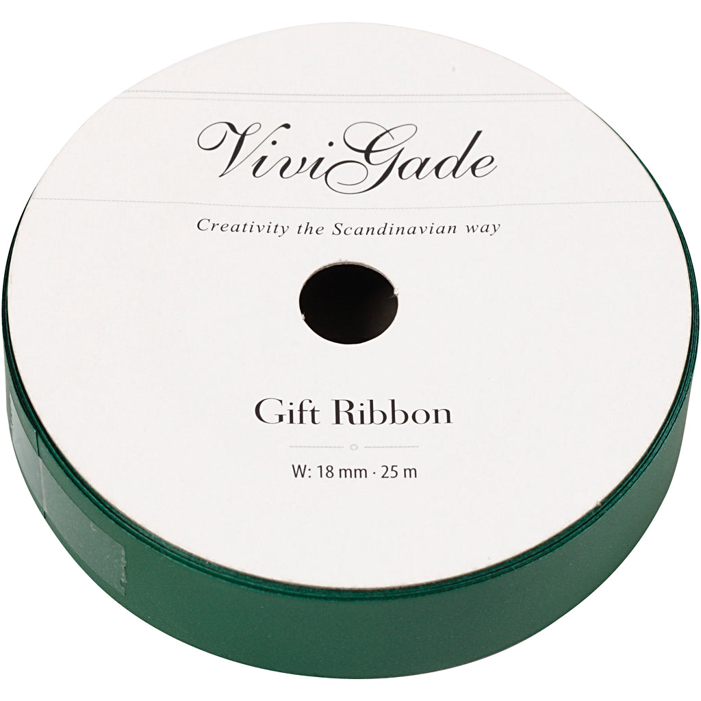 Curling Ribbon, W: 18 mm, matt, green, 25 m/ 1 roll
