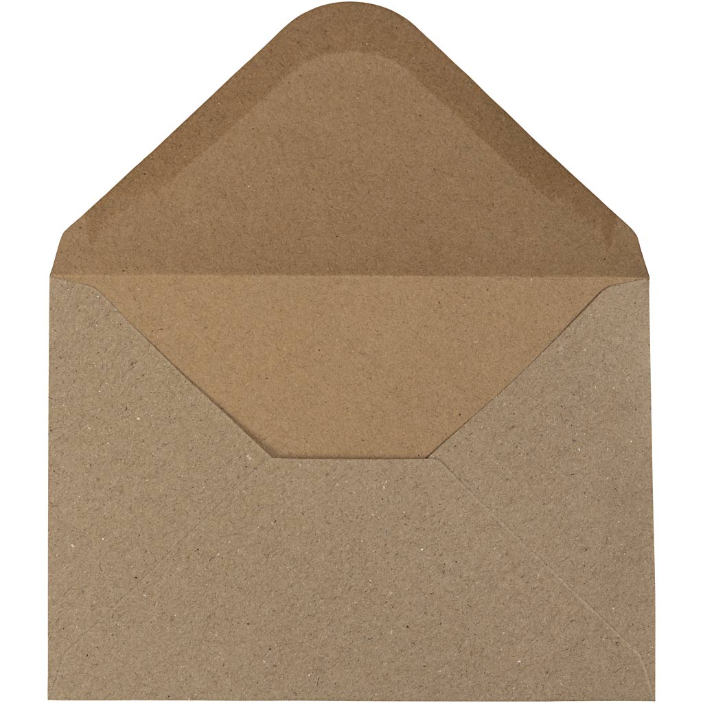 Recycelte Briefumschläge C6 Naturbraun 11.5x16cm - 120g/m2 (50 Stück) [HOB20530]