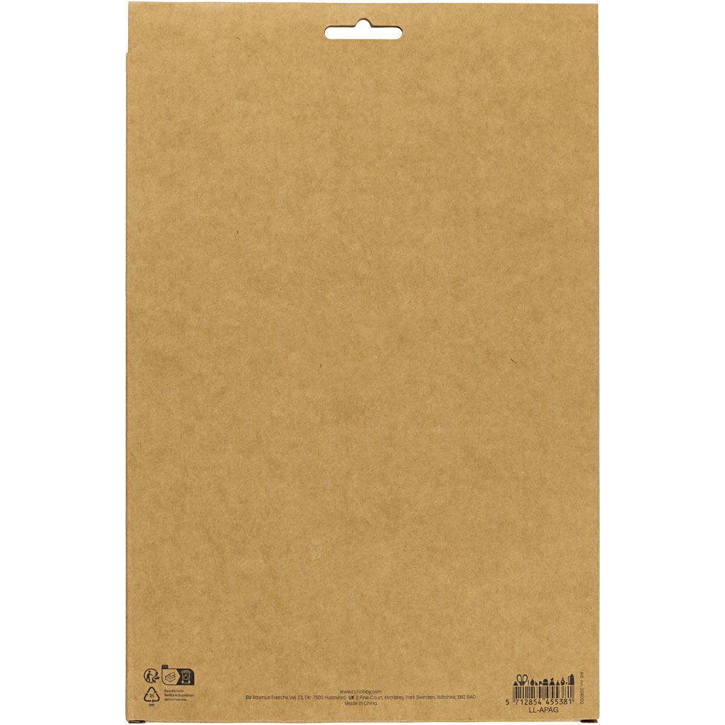 Krepppapier, Blatt 25x60 cm, Kreppanteil: 180%, 105 g, sanfte, dezente Farben, 8 Bl./ 1 Pck [HOB-209002]