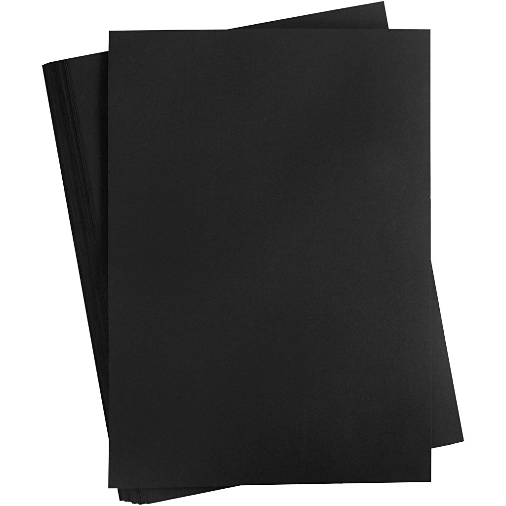 Card, A2, sheet 420x594 mm, 180 g, black, 100 sheet