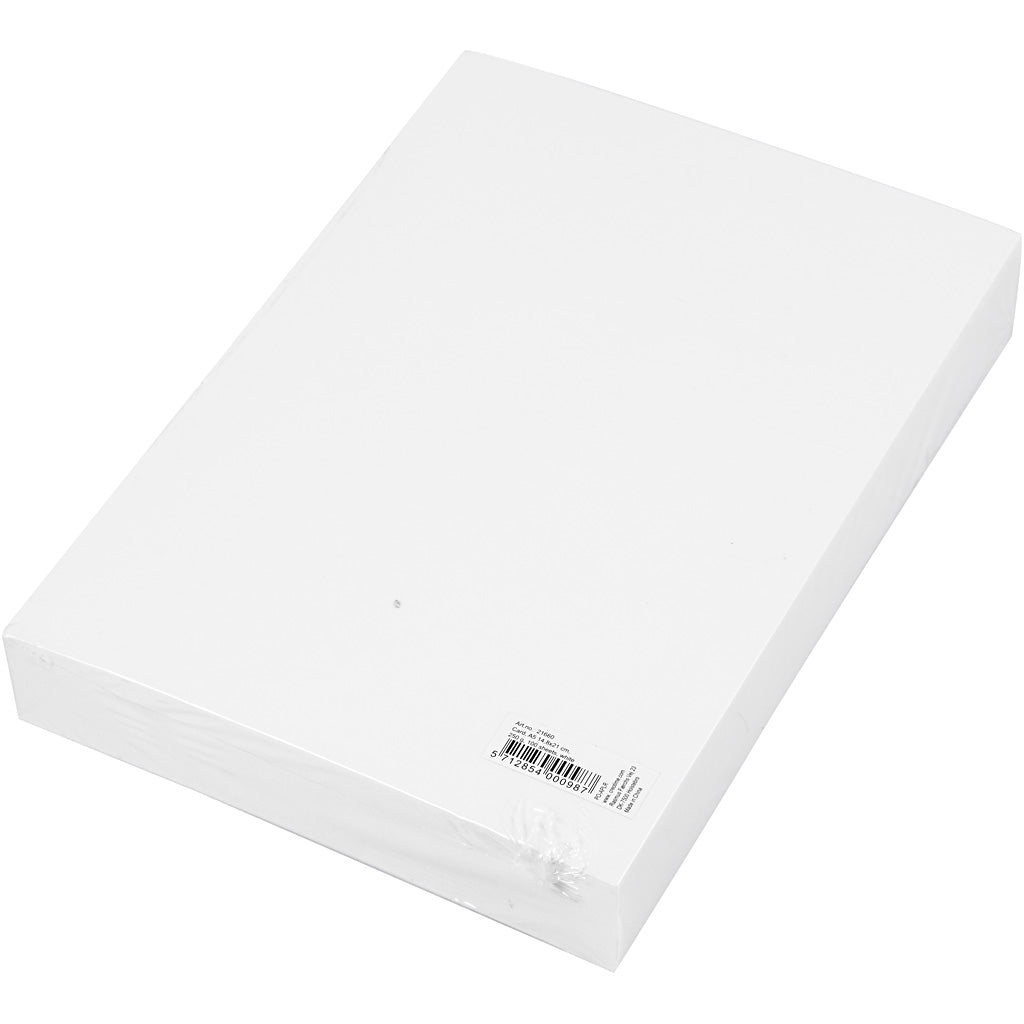 Karton, A5 148x210 mm,  250 g, Weiß, 100Bl. [HOB21660]