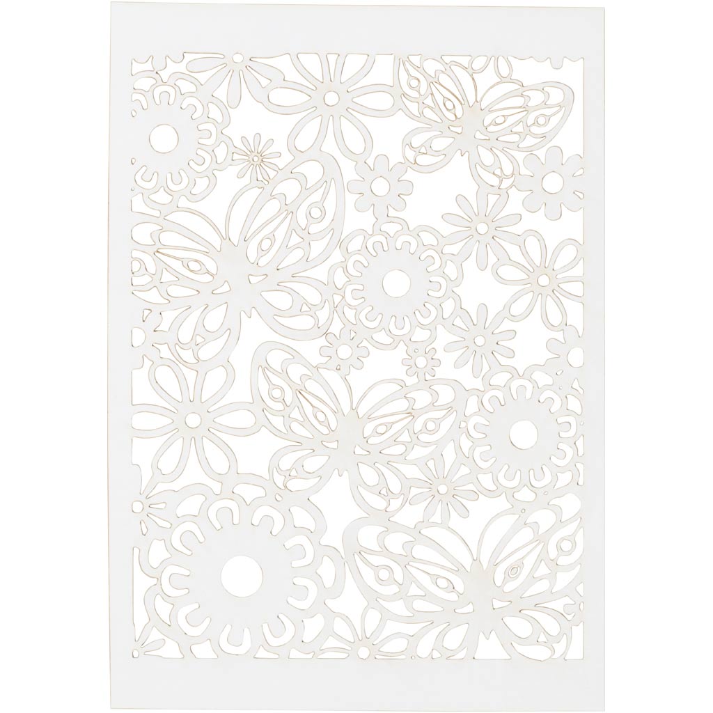 Lace Patterned cardboard, sheet 10,5x15 cm, 200 g, white, 10 pc