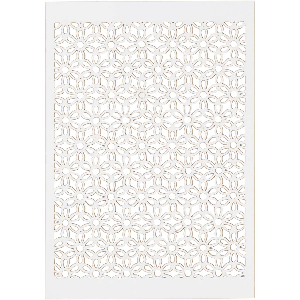 Lace Patterned cardboard, sheet 10,5x15 cm, 200 g, white, 10 pc