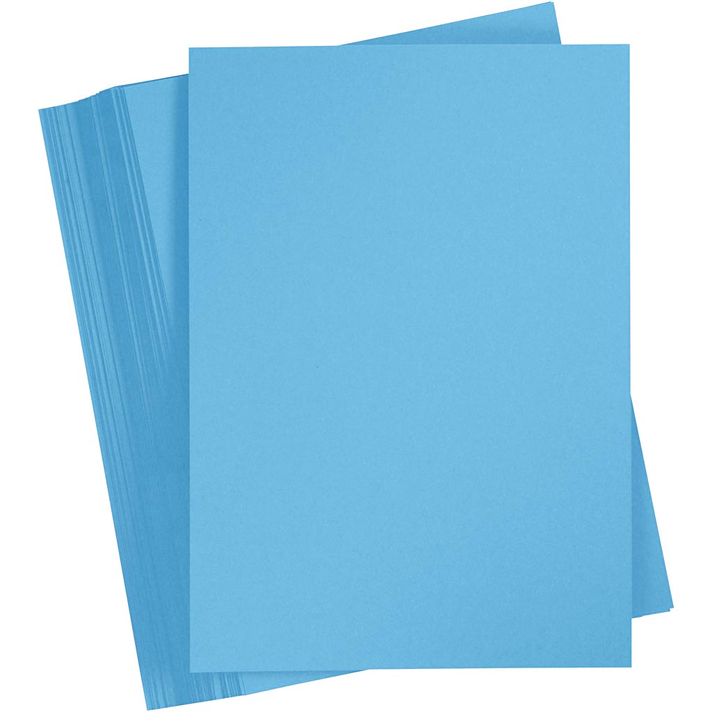 Card, A4, sheet 210x297 mm, 180 g, blue, 100 sheet