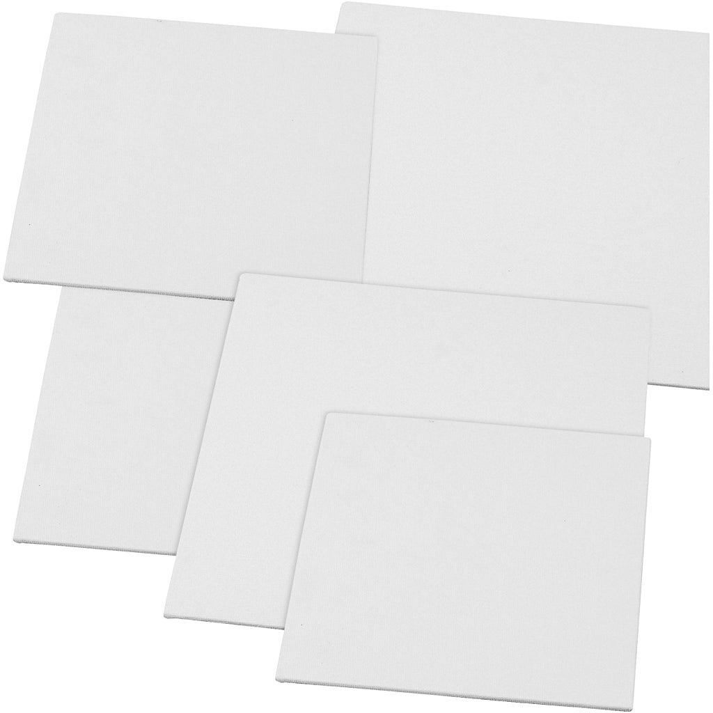 Canvas Panel, size 15x15+20x20 cm, thickness 3 mm, 280 g, white, 80 pc