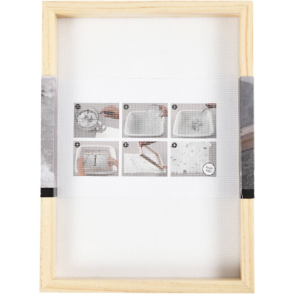Rahmenform zum Papierschöpfen, A5, Größe 23x17x2cm cm, 20 mesh, 1 Stk [HOB-22797]
