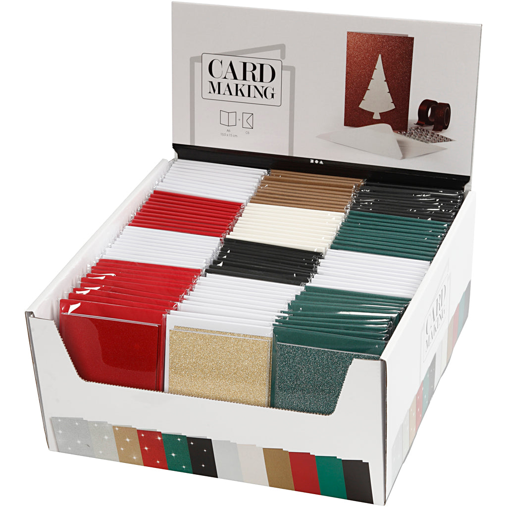 Cards and Envelopes, card size 10,5x15 cm, envelope size 11,5x16,5 cm, 12x10 pack