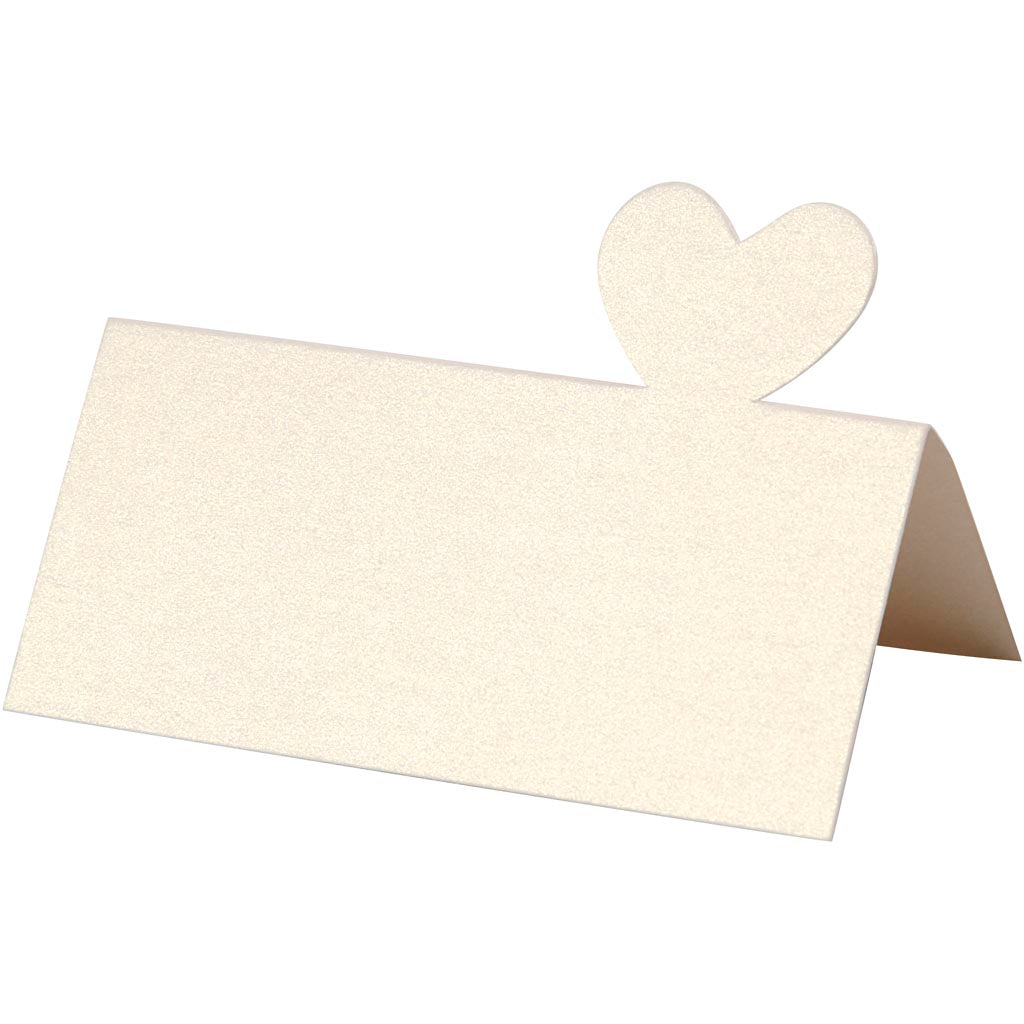 Place Cards, size 8x8,5 cm, 120 g, off-white, 20 pc