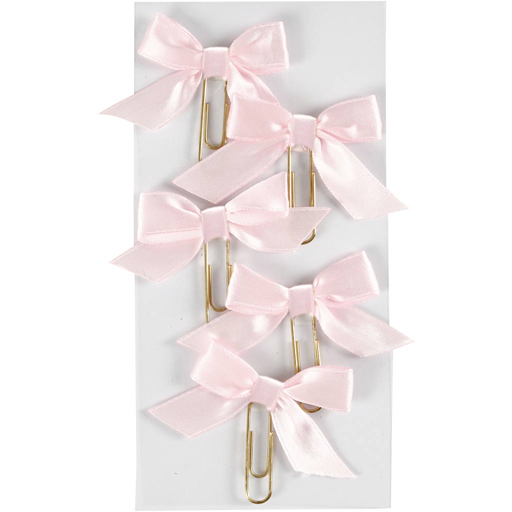 Metal Paperclips, size 40x70 mm, light red, 5 pc