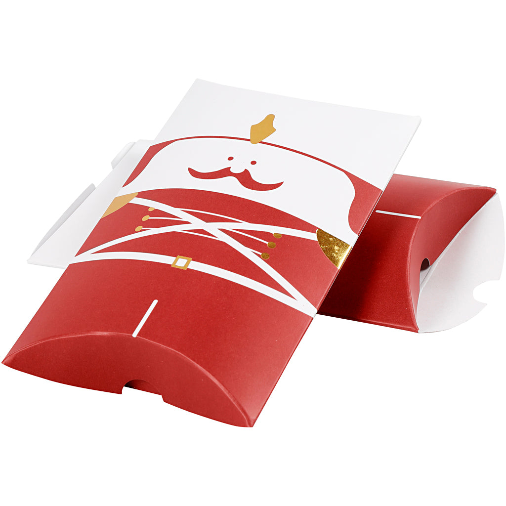 Pillow Box, nutcracker, size 12x9,4x2,5 cm, 300 g, gold, red, white