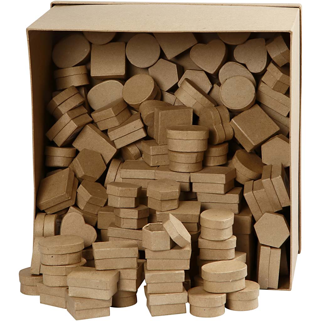 Mini-Schachteln, H 3 cm, D 4-6 cm, 144 Stk/ 1 Pck [HOB-26800]