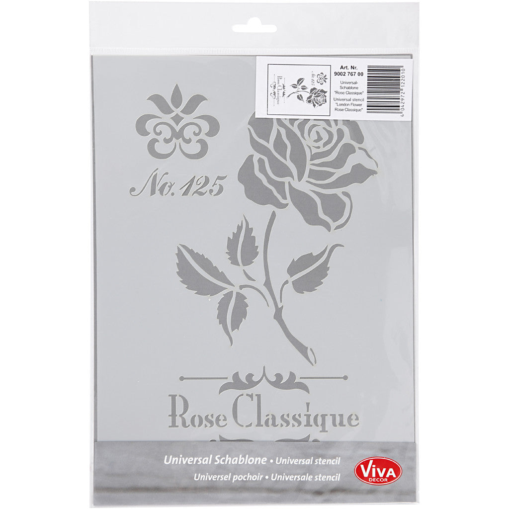 Schablone, Rose, A4, Blatt 210x297 mm, 1 Stk [HOB-26975]